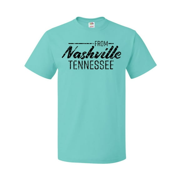 Inktastic From Nashville, Tennessee- State Capital Distressed Text T-Shirt