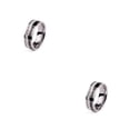thumbnail image 3 of QualitChoice Ring Roman Numerals Jewelry Fashion Carbon Wedding Charm Couple Inlay Polished Rings Simple Personality Golden Steel Color 9# 2Set, 3 of 6