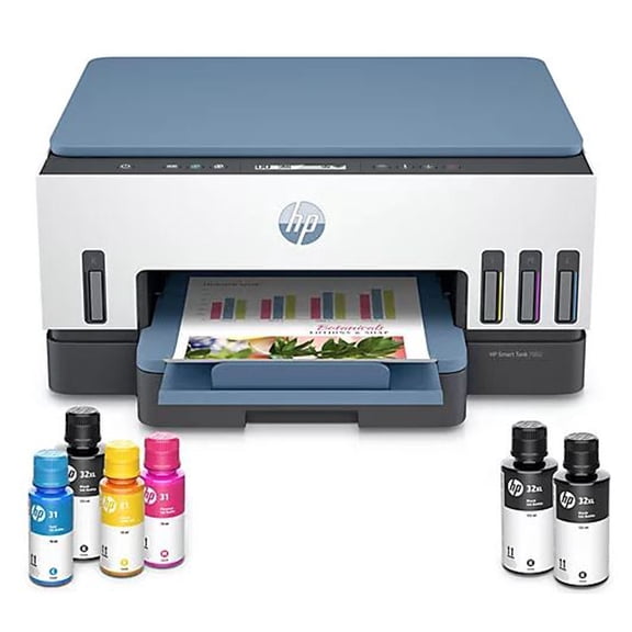 Open Box HP Smart Tank 7002 Inkjet Printer, w/ up to 3 Years of Ink