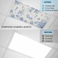 thumbnail image 3 of 2 Pack Vintage Starfish Fluorescent Light Covers for Ceiling Lights Coral Seahorse Shell Ocean Blue Magnetic Ceiling Light Covers Overhead Light Filters for Office Classroom Home, 3 of 9