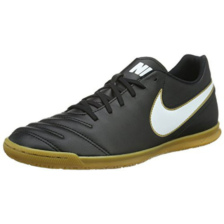 Nuez Primitivo tablero Nike Men's Tiempo Rio III IC Black/White/Metallic Gold Indoor Soccer Shoe 8  Men US - Walmart.com