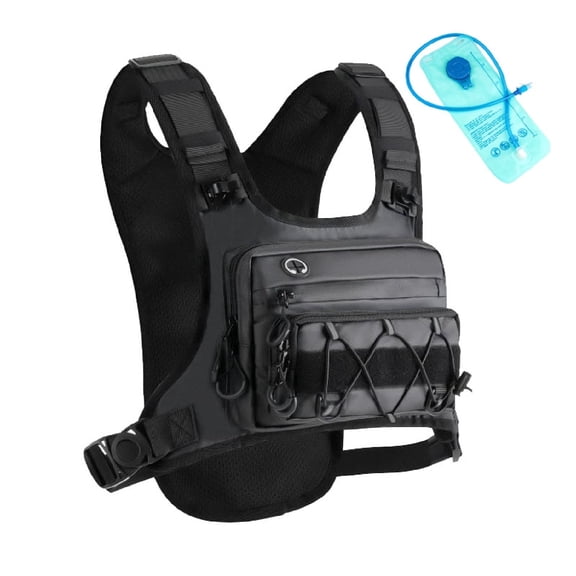 Running Vest with 2L Hydration Water Bladder, Lightweight Breathable Chest Pack for for Trail Running, Hiking, Cycling & Skiing