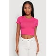 thumbnail image 2 of Womens Cropped Short Sleeve Crew Neck Tee, 2 of 5