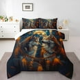 thumbnail image 2 of Wolf Comforter Set Dream Catchers Quilt Bed Set,Boho Feather Galaxy Bedding Sets s,Woodland Animals Duvet Insert,Exotic Bohemian Decor, 2 of 7
