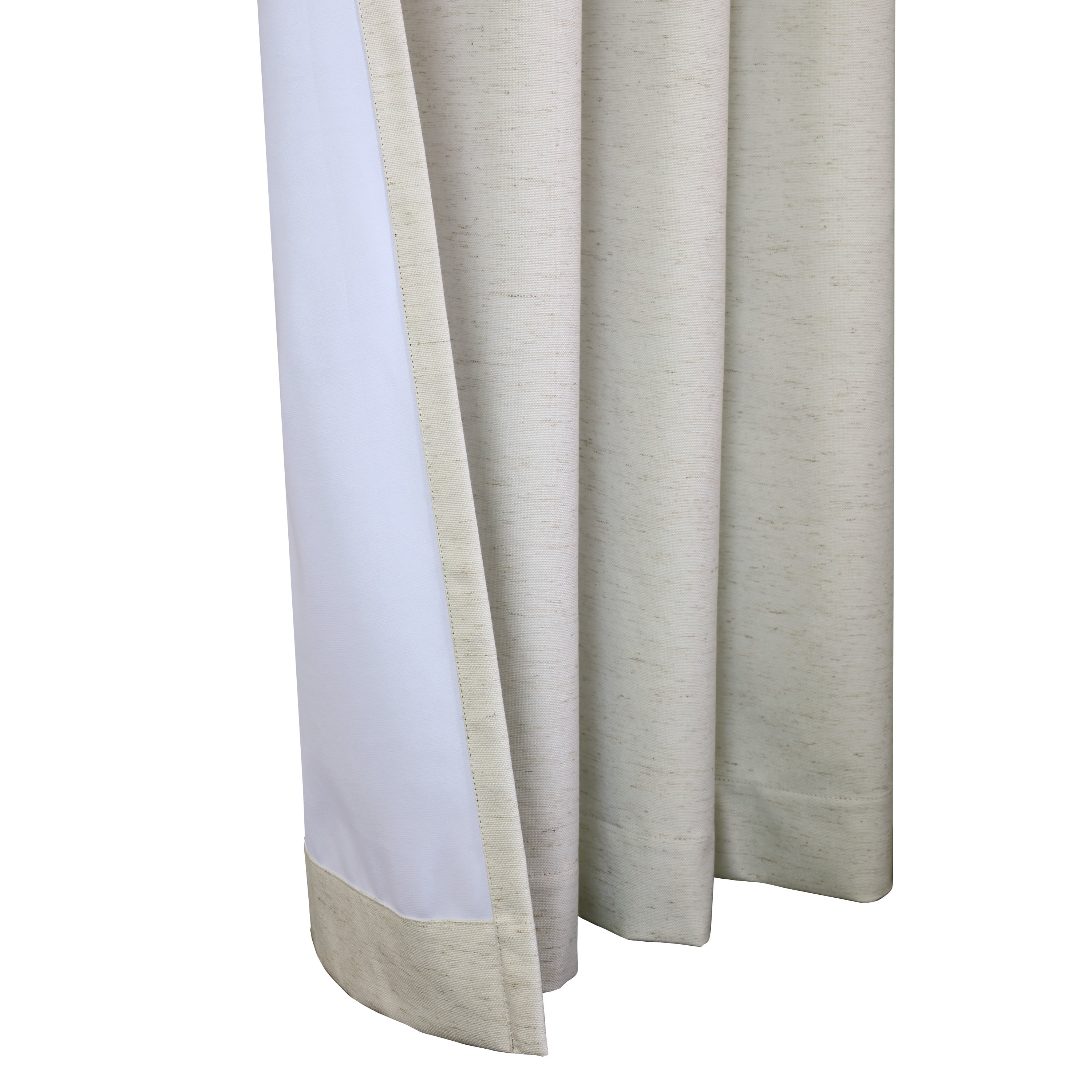 Vienna Total Blackout Foamback Grommet Curtain Panel Pair each 52" x 84" in Natural
