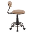 thumbnail image 5 of Indoor Home Office Furniture Swift Industrial Task Chair In Antique Metal And Camel Faux Leather, 5 of 9