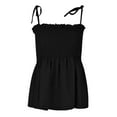 thumbnail image 3 of Black Womens Blouses Womens Shoulder Ruffle Sleeveless Blouse Tank Top Ladies Tops and Blouses, 3 of 5