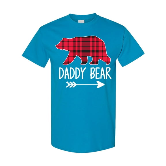 Inktastic Plaid Daddy Bear with Arrow T-Shirt