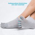 thumbnail image 3 of STONCEL Men's Gray Cotton Low-Cut 5-Pack Breathable and Soft Toe Socks, 3 of 8