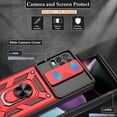 thumbnail image 4 of Moto G Stylus 5G Case（2021）, Motorola G Stylus 5G Case with HD Screen Protector, Heavy Duty Shockproof Phone Cover with Magnetic Kickstand Ring for Motorola Moto G Stylus 5G 2021, Red, 4 of 15
