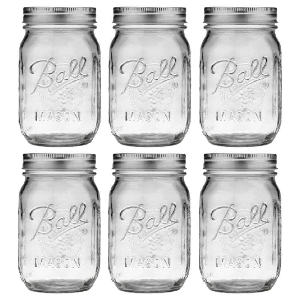 Cocktail Mason Jar Drinking Glasses With Diamond-Shaped Texture 16 OZ Wide Mouth Mason Jar Lids Juices for Jam DIY Magnetic Spice Jars Set of 2 Mason Jar Cups with Lids and Straws Honey 