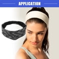 thumbnail image 2 of Vocoste 1 Pc Stretchy Soft Sport Headband, Sweat Wicking Yoga Sweatband for Men Women, Black, 2 of 7