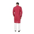 thumbnail image 3 of TRILOKI Mens Pathani Kurta Pajama Set Cotton Ethnic Traditional Wear, 3 of 6