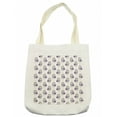 thumbnail image 1 of Hedgehog Tote Bag, Cartoon Hipster Animal with a Bag with Leaves Pattern Autumn, Cloth Linen Reusable Bag for Shopping Books Beach and More, 16.5" X 14", Cream, by Ambesonne, 1 of 2