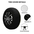 thumbnail image 2 of Yiaed Rockets Print Tire Wheel Cover, Waterproof Spare Tire Cover Fit for Jeep, Truck,Trailer, RV, SUV, Camper and Most Vehicle-14 inch, 2 of 6