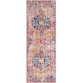 thumbnail image 2 of Hauteloom Shueyville Boho Colorful Runner Rug for Hallway, Bedroom Area Rug - Traditional Vintage Medallion Carpet - Orange, Purple, Magenta, Teal - 2'7" x 7'3", 2 of 14