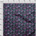 thumbnail image 3 of oneOone Rayon Purple Fabric Skull Sewing Material Print Fabric By The Yard 56 Inch Wide-aB, 3 of 4