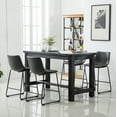 thumbnail image 2 of Roundhill Bronco Antique Finished 36'' Height 5-Piece Counter Height Dining Set, Gray, 2 of 11