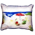 thumbnail image 2 of Betsy Drake SN380 11 x 14 Po Parapluie de Plage Rouge Petit Oreiller Intérieur et Extérieur, 2 of 4