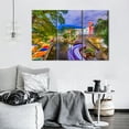 thumbnail image 3 of TISHIRON 3PCS Framed Canvas Wall Art Set,36"x24" San Antonio River at Dusk Canvas Art Decor, 3 of 7