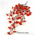 thumbnail image 3 of Fufafayo Fall Artificial Flowers Hanging Baskets, Trumpet Flowers Outdoor Courtyard Decor, Faux Silk Floral Arrangement for Fall-Themed Corridor Porch Garden Wall, 3 of 6