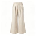 thumbnail image 6 of Horkkom Wide Leg Pants Woman Elastic Waist Cotton Linen Pants Lightweight Casual Loose Pants with Pockets XXL, 6 of 8