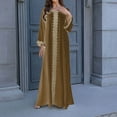 thumbnail image 3 of Oplxuo Applique Embroidery Abayas for Women Muslim Long Sleeve Maxi Dress Loose Full Cover Islamic Dubai Robe Kaftan Dresses, 3 of 5