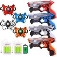 thumbnail image 1 of Pistolas láser VATOS recargables con batería y cargador, 4 juegos, 1 of 6