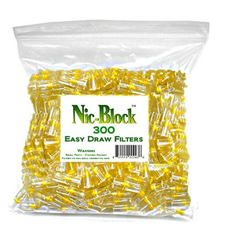 NIC-BLOCK Disposable Cigarette Filters. Bulk Economy Pack 300 Plus
