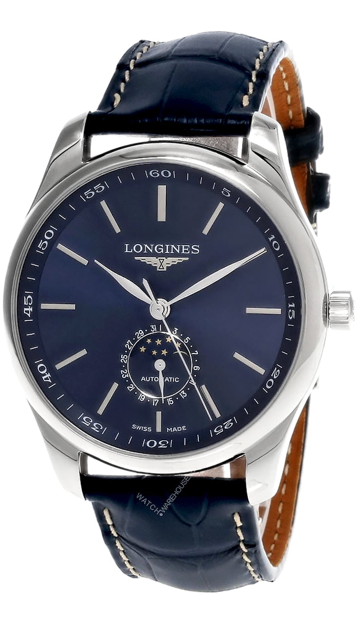 Longines Master Collection Auto Blue Dial Leather Men's Watch L29194920