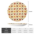 thumbnail image 2 of Bingfone Thanksgiving Turkeys Print Bone China Dinner Decorative Plates,Handmade Ceramic Dinner Plate with Stand for Home Club-6in, 2 of 6