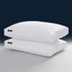 thumbnail image 1 of Serta Hotel Collection Almohadas tamaño Queen Juego de 2 almohadas de fibra de plumón de ganso blanco reforzadas 100% algodón para dormir boca arriba, boca abajo o de lado, 1 of 3
