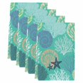 thumbnail image 2 of Aqua Gray Shell Coral Kitchen Towels Set of 4, Coastal Summer Beach Nautical Ocean Absorbent Dish Towels for Kitchen, Microfiber Hand Towel, Quick Drying Tea Towel for Cleaning Decorative Dishcloths, 2 of 7