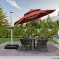 thumbnail image 2 of Purple Leaf 10ft Outdoor Patio Umbrella - Offset Cantilever Design with 360° Rotation, Black Red Round Market Umbrella for Deck, Pool, and Garden, 2 of 14