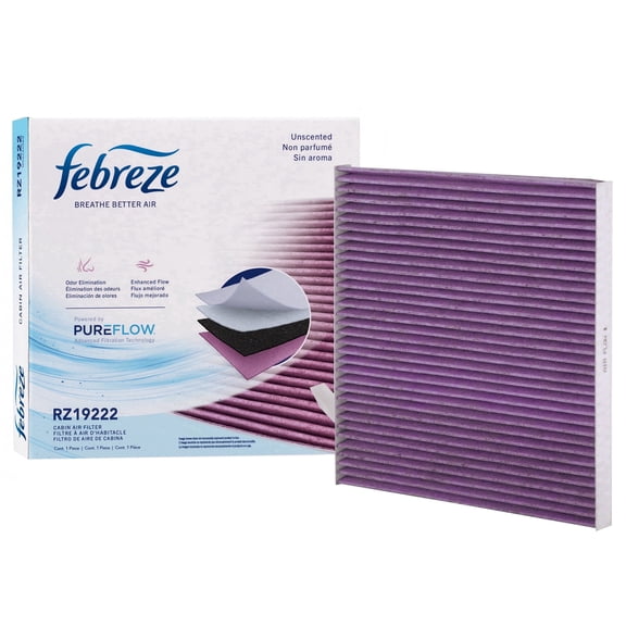 Febreze Odor Control Cabin Air Filter by PUREFLOW RZ19222 Fits 2007-2012 Nissan Altima 2.5L, 3.5L; 2009-2014 Murano 3.5L; 2009-2015 Maxima 3.5L; 2011-2017 Quest 3.5L