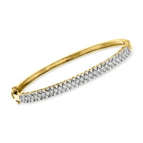 Ross-Simons 0.75 ct. t.w. Diamond Bangle Bracelet in 18kt Gold Over Sterling, Women's, Adult