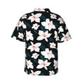 thumbnail image 4 of Xecao Lilies Flowers print Hawaiian shirt - a stylish short-sleeve button-down for men, perfect for casual beach and tropical outings., 4 of 9
