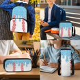 thumbnail image 3 of Yuyamidu Baseball Kids Backpack with Lunch Box Pencil Case Water Bottle Bag 4 in 1 Blue Ice Cream Bookbag Set for Boys Girls Blue Ice Cream Middle Elementary School Backpack Back to School Gifts, 3 of 7