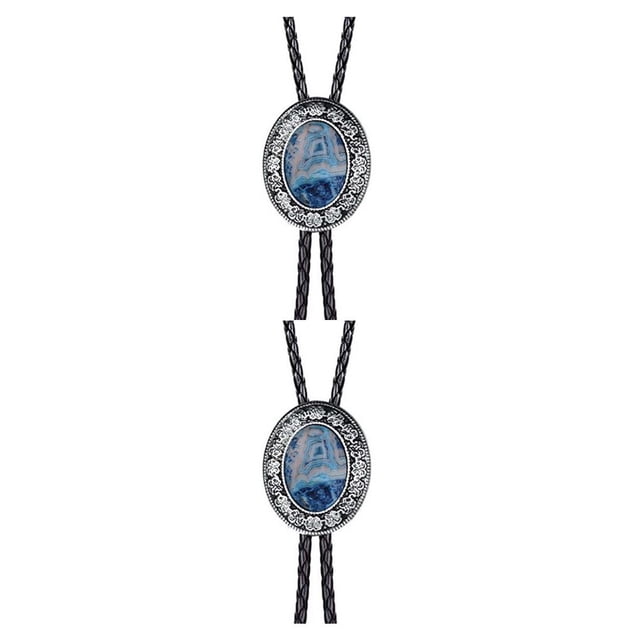 Bolo Tie Jumpingount Oval ondulado estilo occidental accesorio de ropa ajustable diseño único Vintage