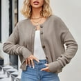 thumbnail image 4 of Diufon Knit Cardigan for Women Fall Casual Solid Color Coats Long Sleeve Button Sweaters, 4 of 7