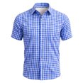 thumbnail image 4 of xfsWaSs Shirts For Men Casual Plaid Shirt Summer Short Sleeve Button Down Shirts Lightweight Breathable Everyday Tops Fashion Casual Blouses, 4 of 4