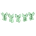 thumbnail image 2 of 5-Pack Green Velvet Christmas Bows, 13x11 Inch Large Flocked Holiday Bow Ornaments for Tree, Arch, Wall, Window & Party Decorations, 2 of 7