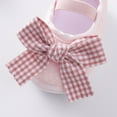 thumbnail image 4 of Infant Baby Girls Crib Shoes Soft Sole Slippers Bow Princess Newborn Dress Wedding Flat Shoes with Headband, 4 of 4