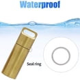 thumbnail image 3 of 3pcs/set Brass Pill Box Keychain Waterproof Pill Box Keyring For Outdoor Travel Survival, 3 of 8