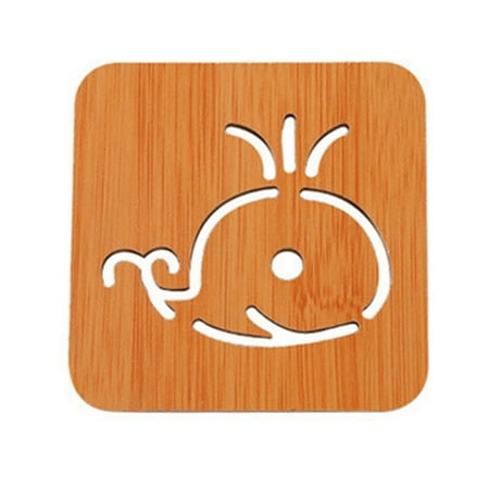 

Wooden Thick Anti-scalding Non-slip Table Decoration Bowl Mat Heat Insulation Pad Kitchen Supplies Placemats Coaster 1 SMALL
