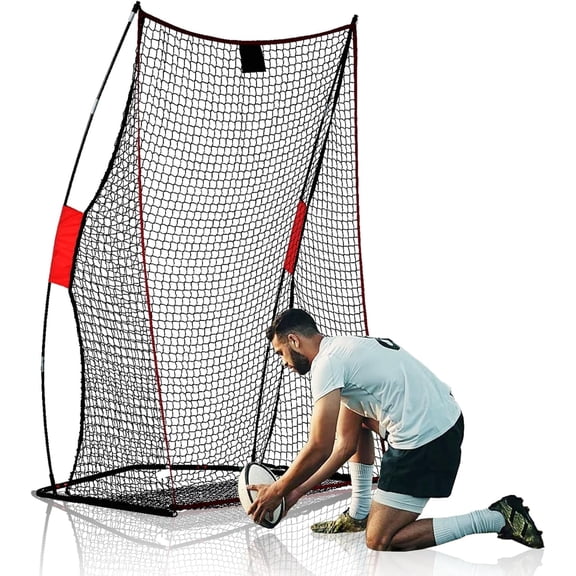Gagalileo Football Target Net 4x7ft - Heavy Duty Kicking & Throwing Practice Net for Backyard Drills - Includes Carrying Bag
