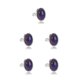 thumbnail image 2 of sweethay Anillos de humor que cambian de Color fluorescente termocrómico cambiable accesorios para disfraces rellenos de bolsas para mujeres diamantes de imitación angulares 5Conjunto, 2 of 6