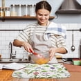 thumbnail image 6 of Absorbent Dish Drying Mat, Botanical Green Herbs Plants Flower Microfiber Pad for Kitchen Counter, Coffee Bar Decor, Heat Resistant and Reversible, 16" x 18", 6 of 7
