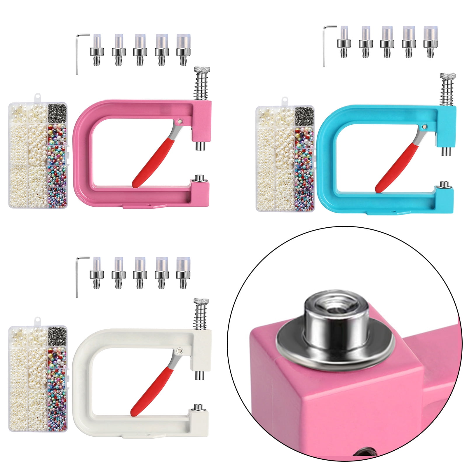 Portable Pearls Setting Machine Bead Making Machine Handmade Beading Accessories for Hat Shoes Clothes