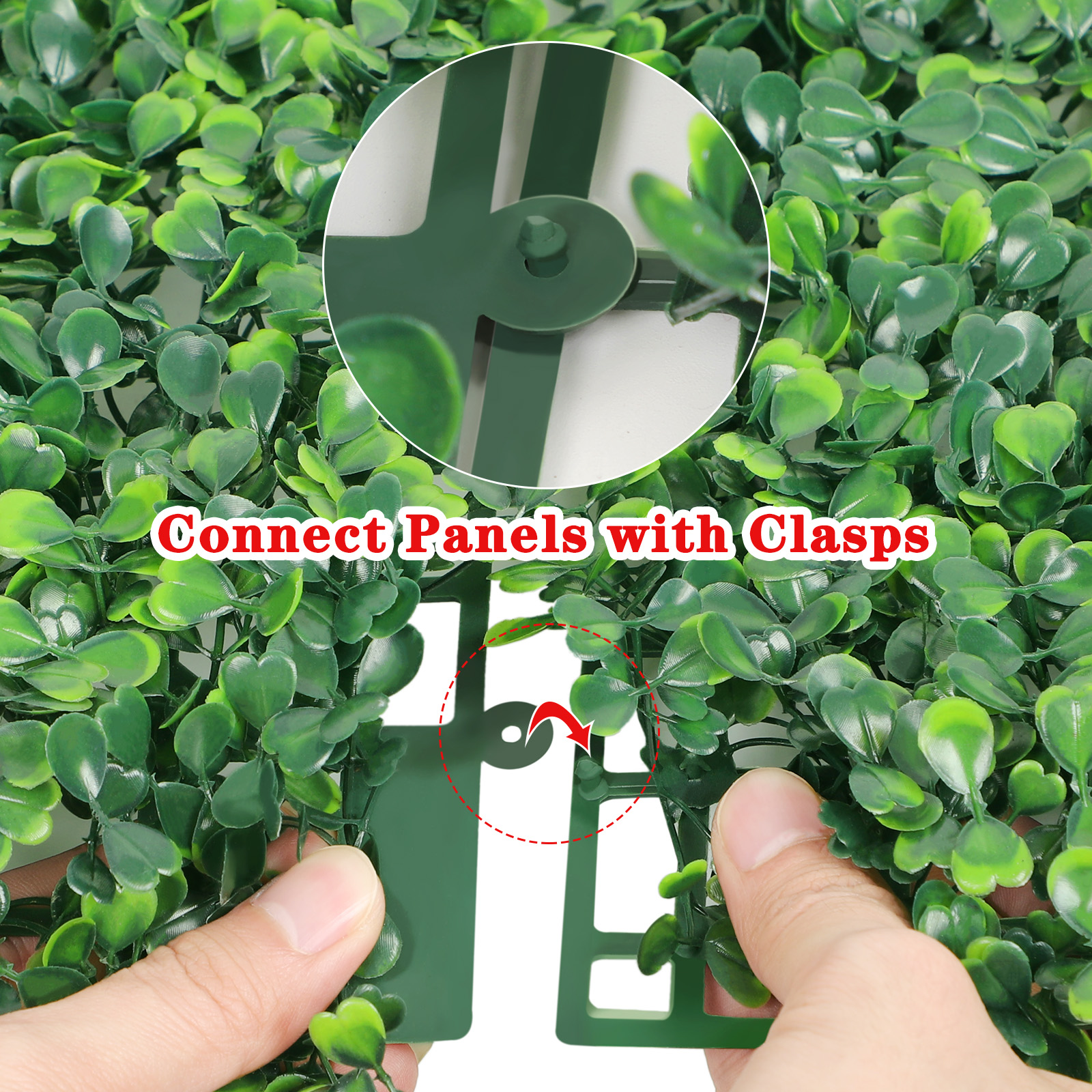 2-Layer Grass Wall Panels, 20"x 20"(10pcs) Artificial Green Wall Panel Backdrop Greenery Wall